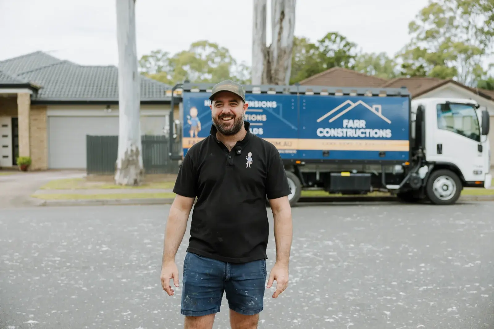 Tomas Farr, owner of Farr Constructions, on site at Taigum home renovation project in Brisbane